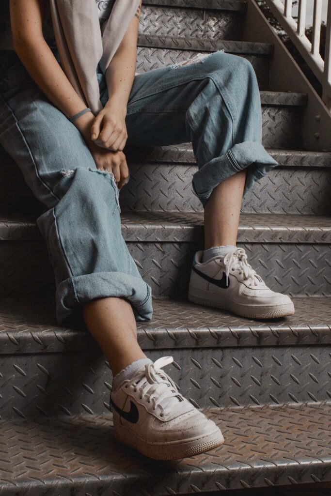 Nike shoes on stairs