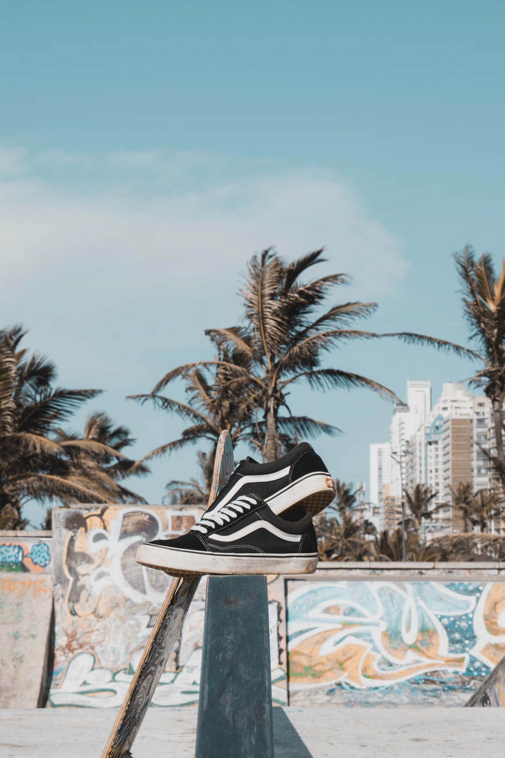 Shoes in skatepark